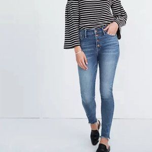 Madewell 10" High-Rise Skinny Jeans Button-Fly Raw Hem